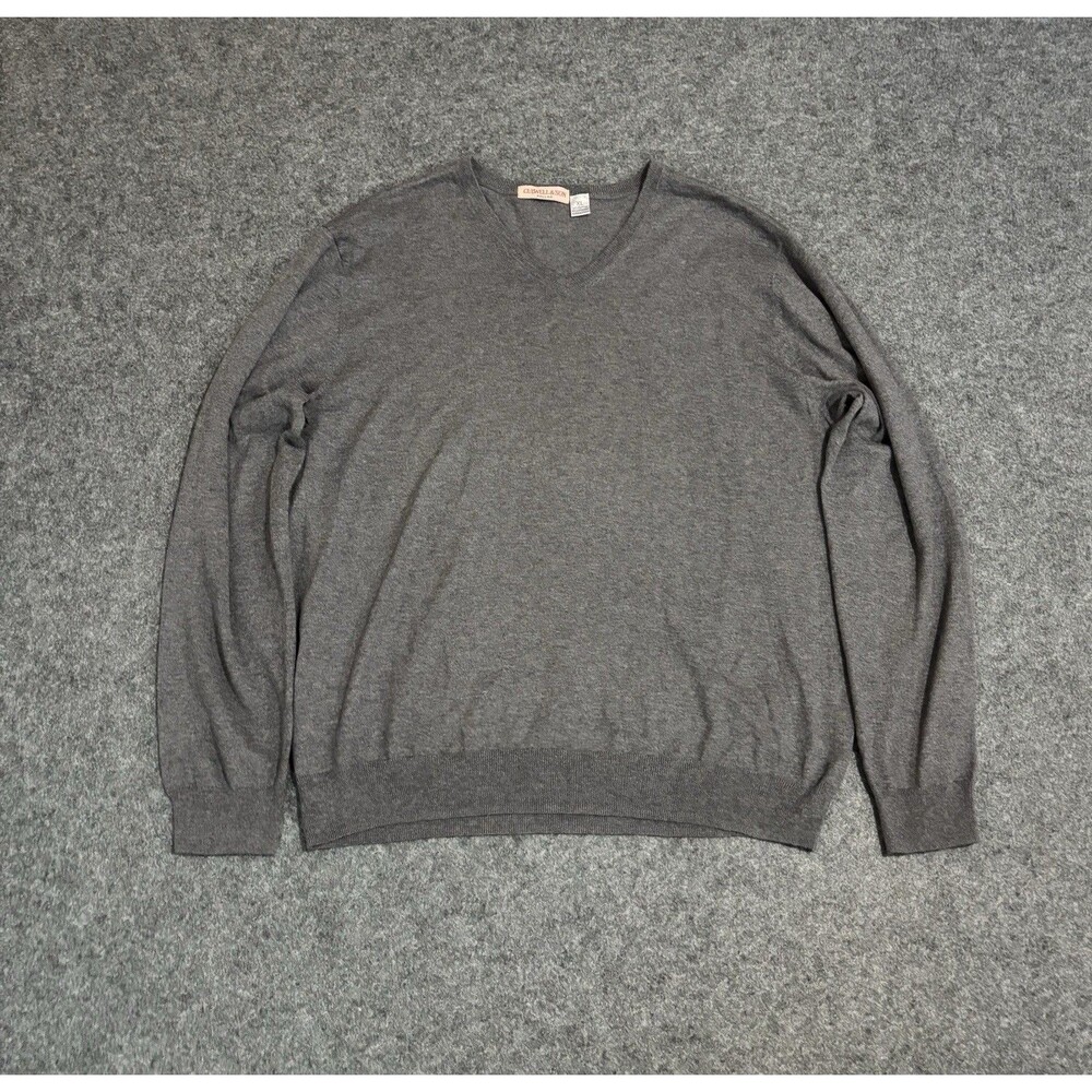 Culwell And Son Cashmere Blend Sweater Mens XL Gray